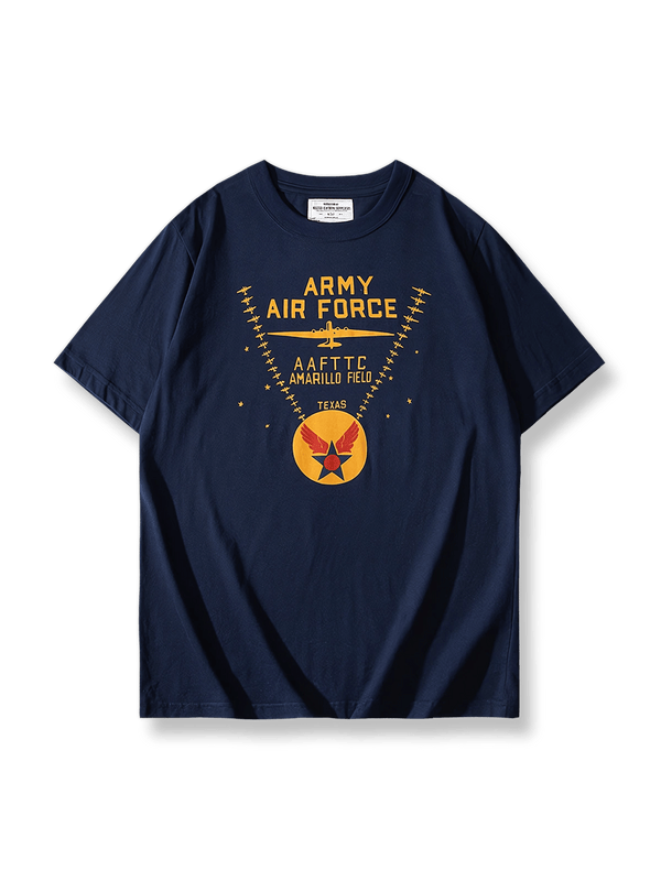 アメリカン空軍バッジグラフィックTシャツ