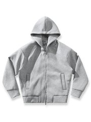 460gエアレイヤー生地と四方向ストレッチを備えたフード付きジップパーカ。