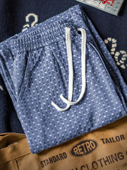 ジャカードデニム イージーストレートパンツ