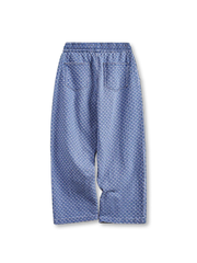 ジャカードデニム イージーストレートパンツ