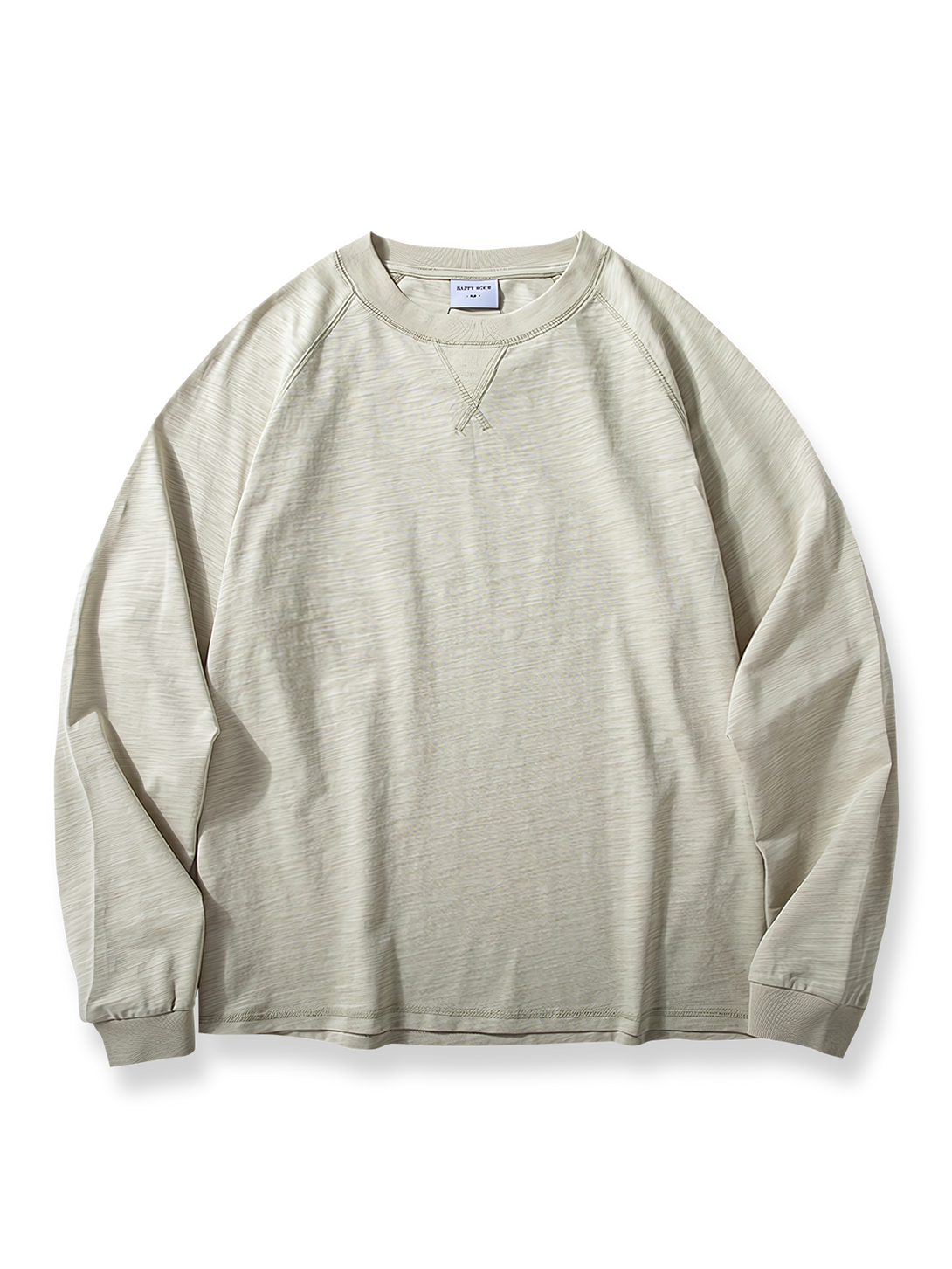 六色展開のスラブコットン長袖Tシャツ