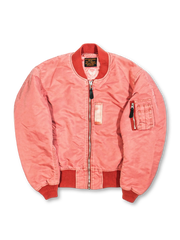 アメリカンヴィンテージ カラーブロック フライトジャケット オレンジ レッド MA-1 短丈 メンズ ストリート アウター