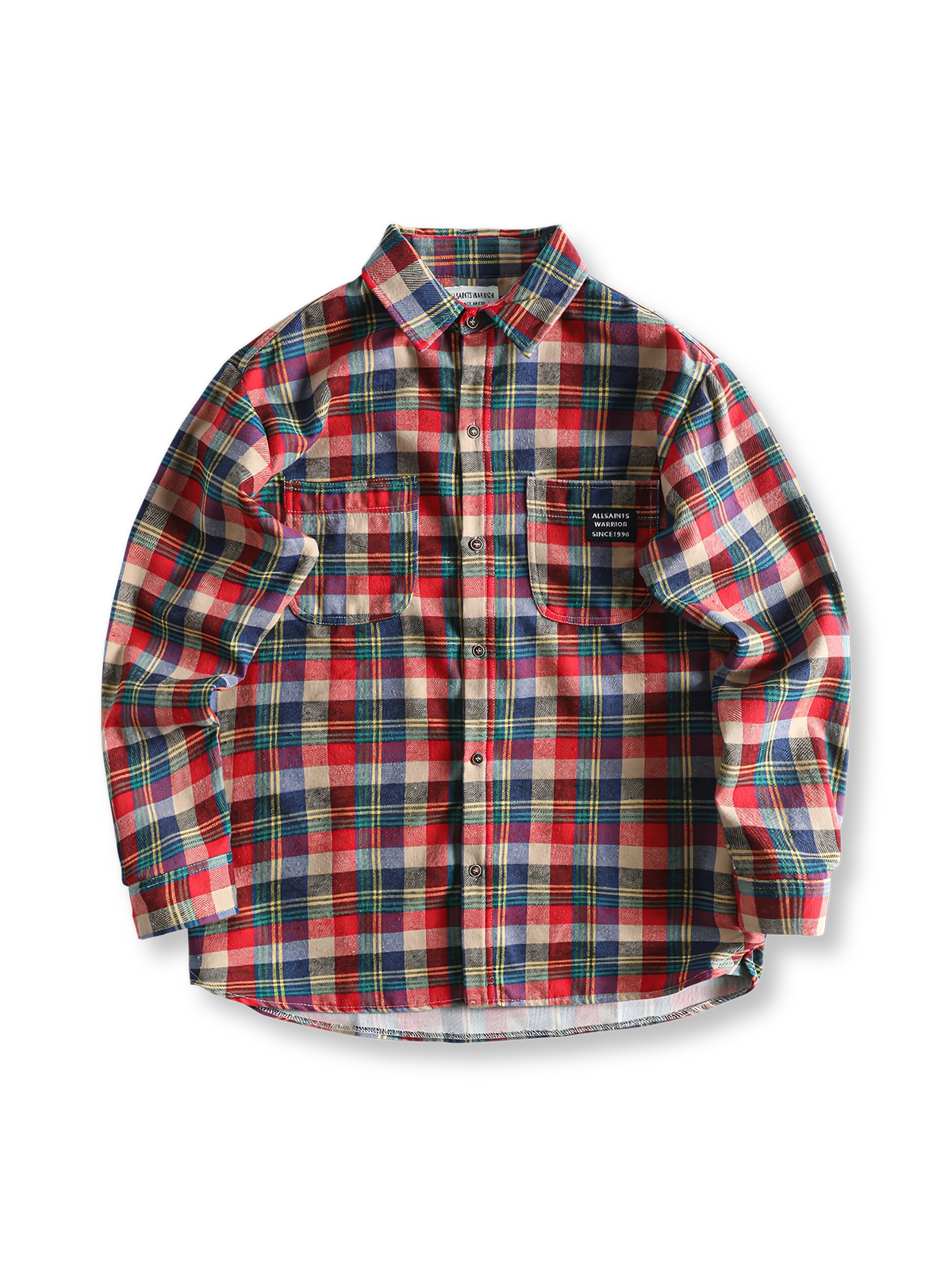 アメカジ チェック柄 コットン 長袖シャツ