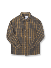 ヘビーボッシュ加工が映えるワークスタイルチェックシャツ