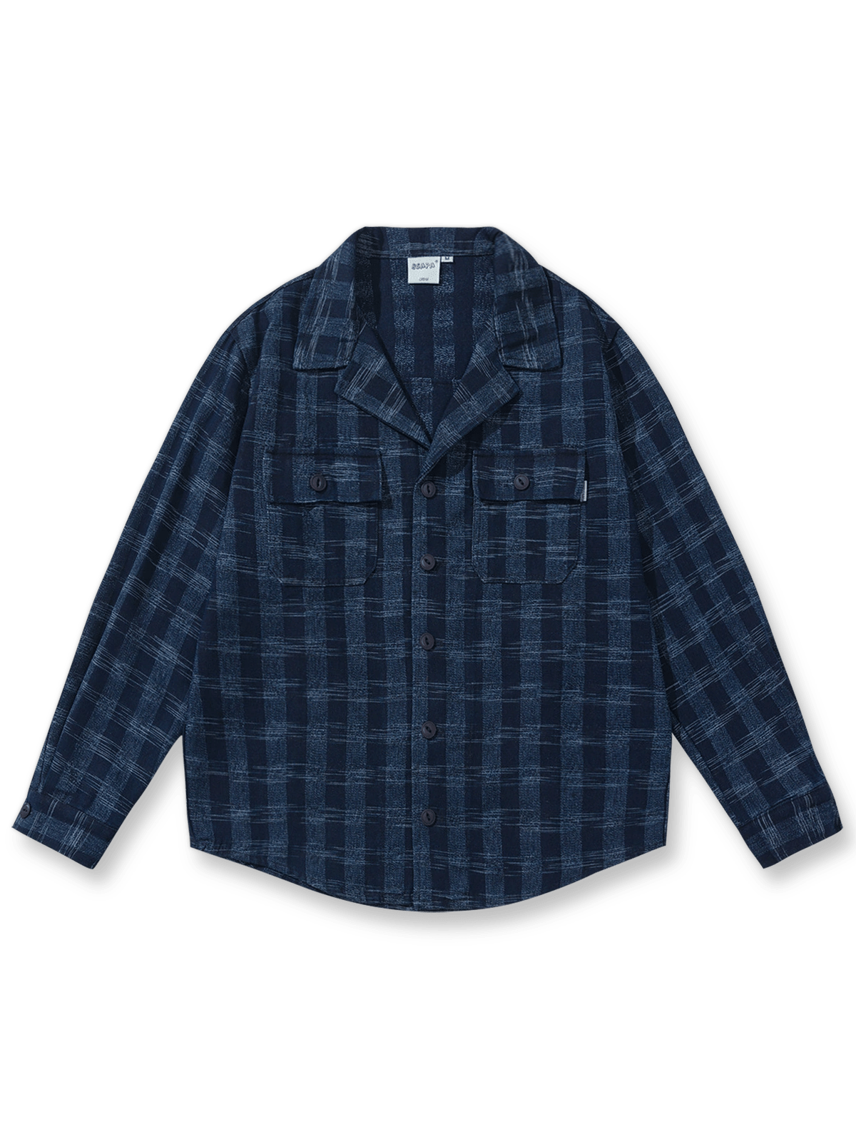 キューバカラーと格子柄が特徴のアメカジスタイルデニムジャケット