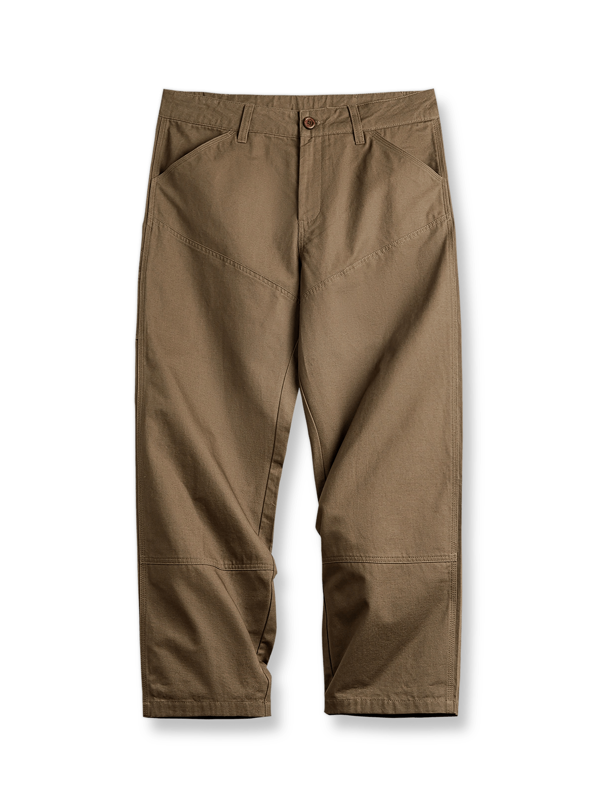 レトロなアメカジスタイルのダブルニーパッチランバーパンツ