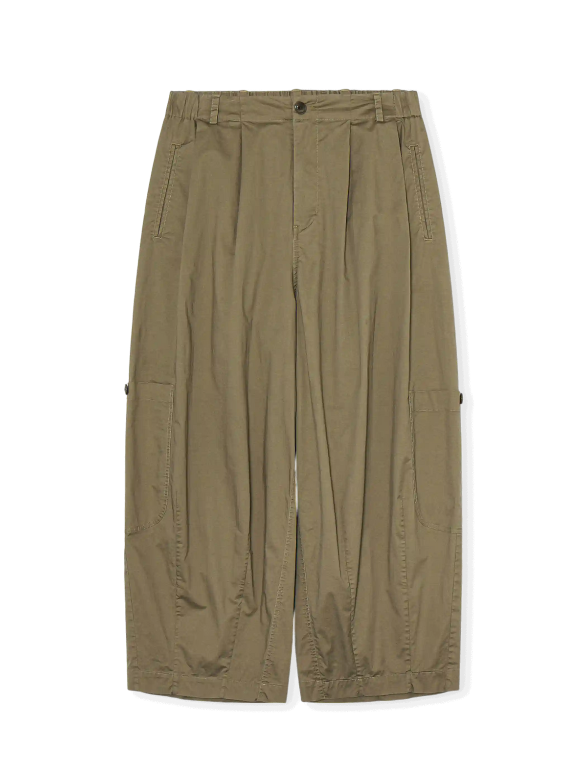 アメリカ産長綿使用のバルーンシルエットパンツ。ウォッシュ加工と大きめポケット付き。