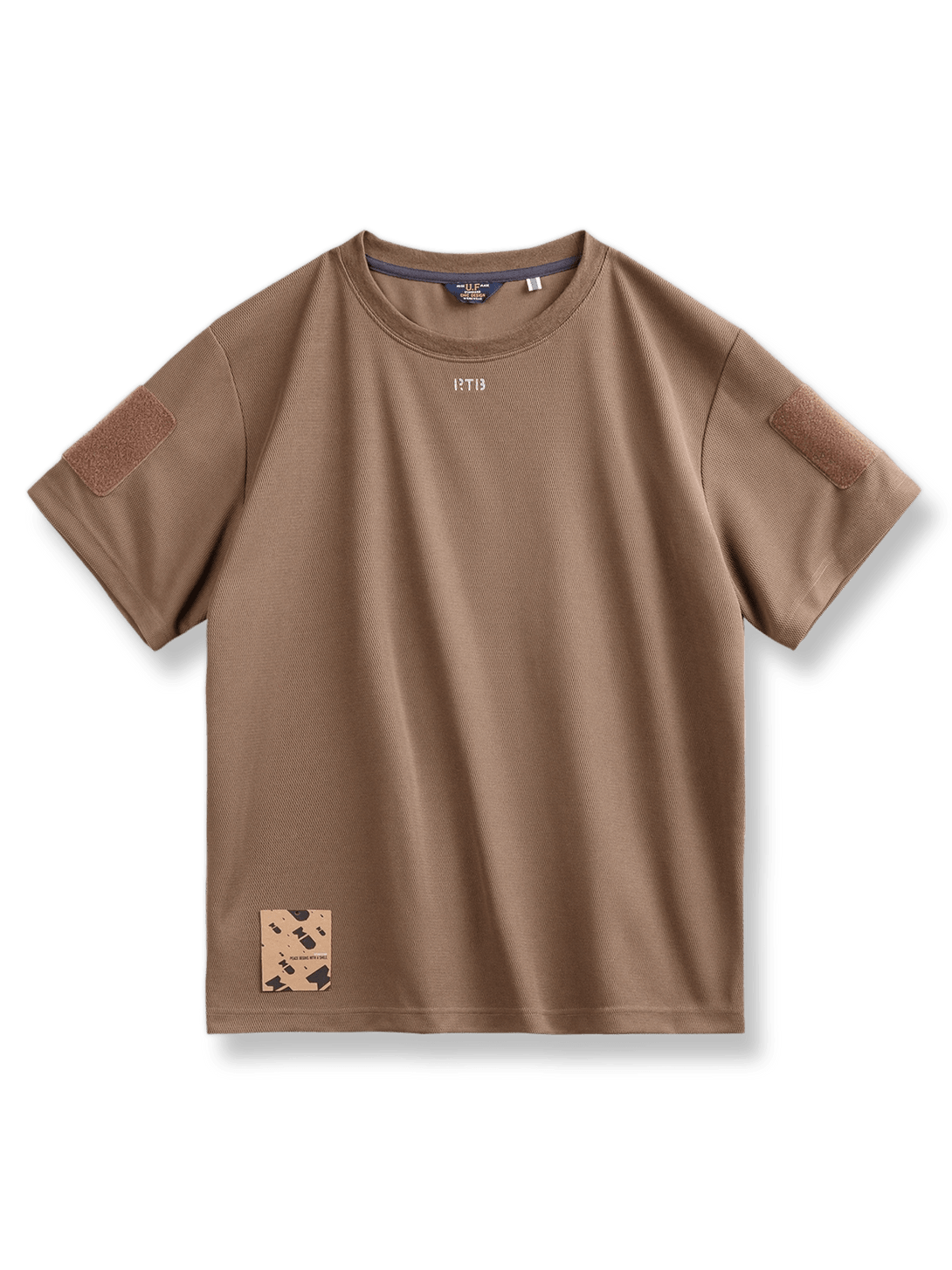 蜂の巣状メッシュ生地とスリーブパッチが特徴のアメリカンスタイルトレーニングTシャツ