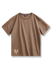蜂の巣状メッシュ生地とスリーブパッチが特徴のアメリカンスタイルトレーニングTシャツ