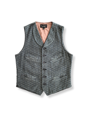 ショールカラーと実用ポケットが特徴のアメリカンヴィンテージベスト。