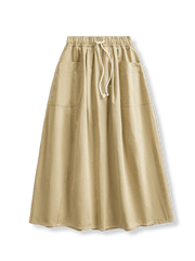 PESSOA CLUBのレトロAラインワークスカート正面ビュー