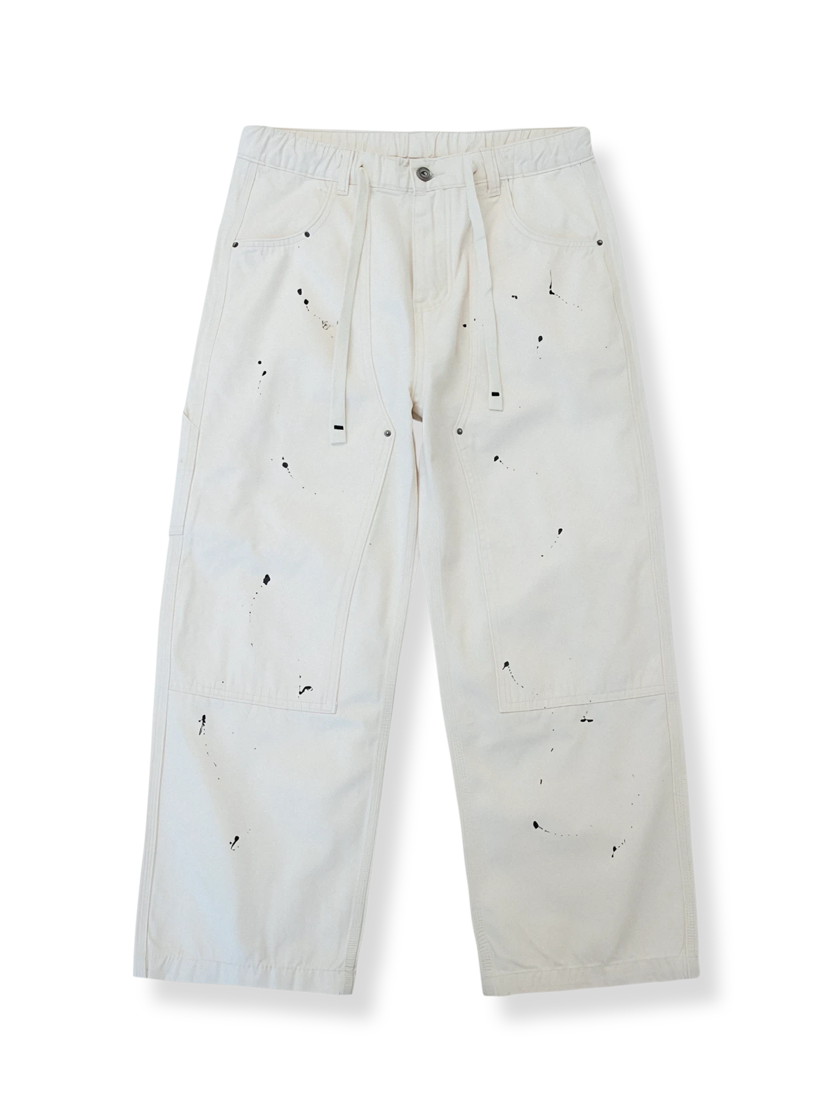 アーティスティックスプラッターペイントのコットンスラックス