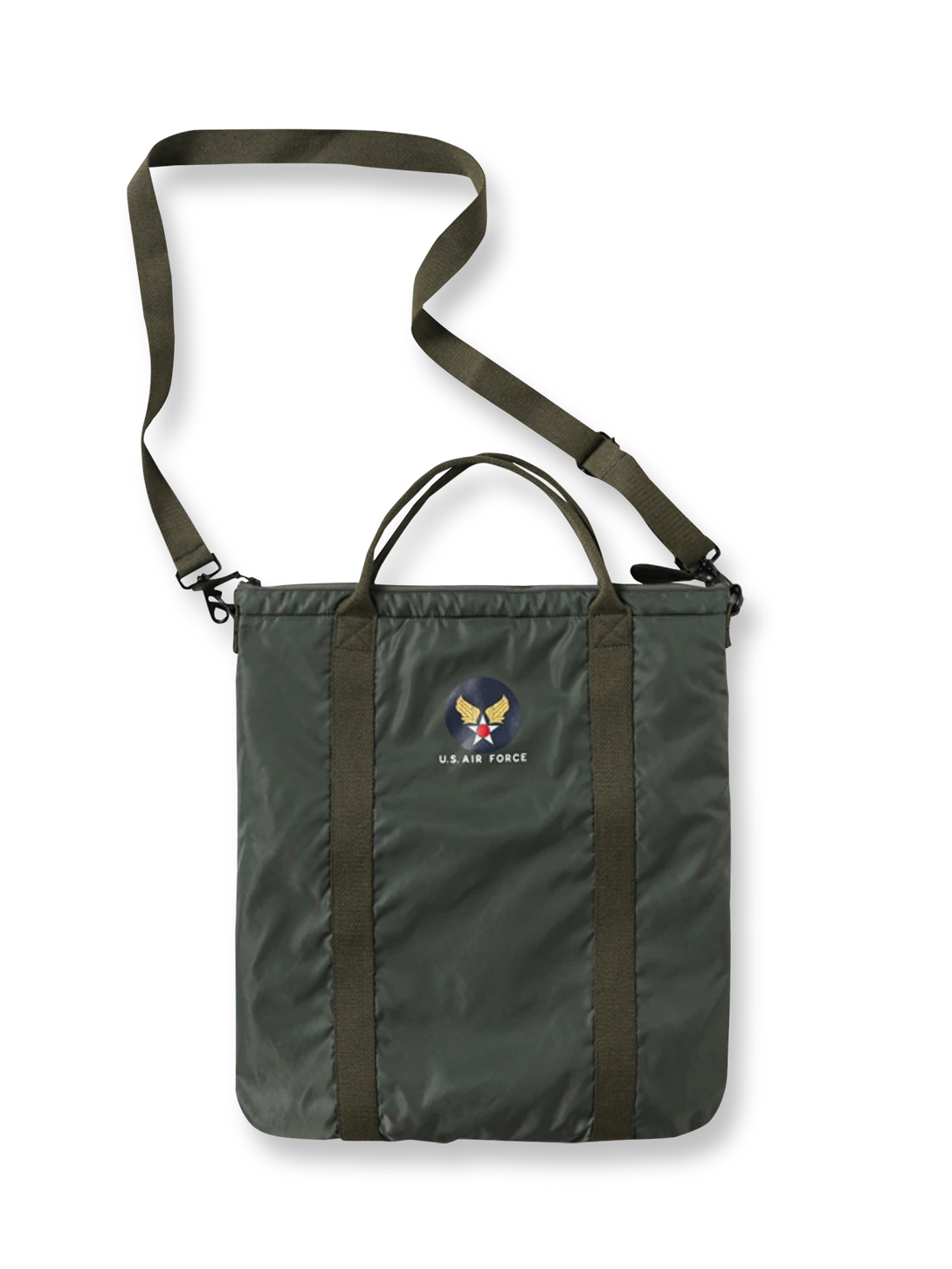 U.S. AIR FORCE刺繍入りナイロン製飛行士ヘルメットバッグ。
