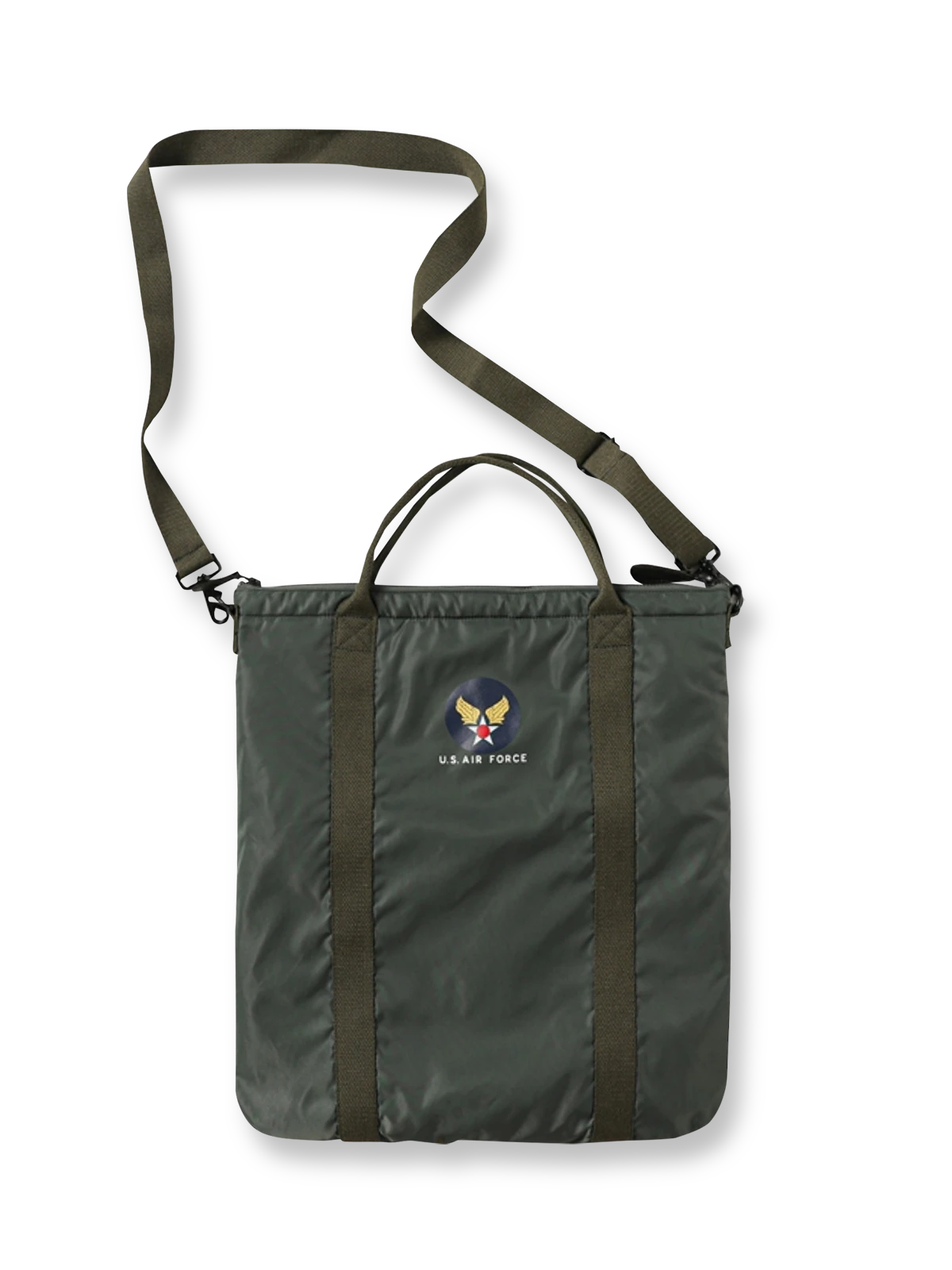 U.S. AIR FORCE刺繍入りナイロン製飛行士ヘルメットバッグ。