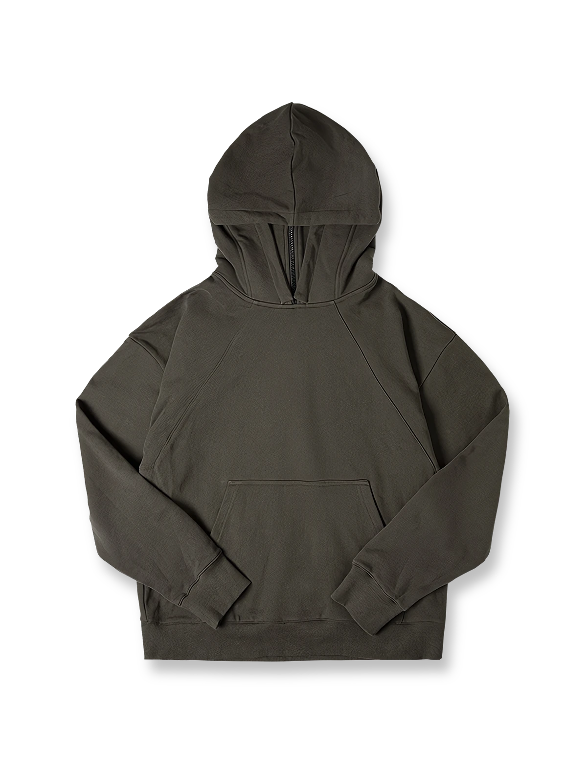 バラクラバ一体型デザインの防寒フード付きパーカー