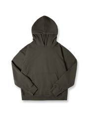 バラクラバ一体型デザインの防寒フード付きパーカー