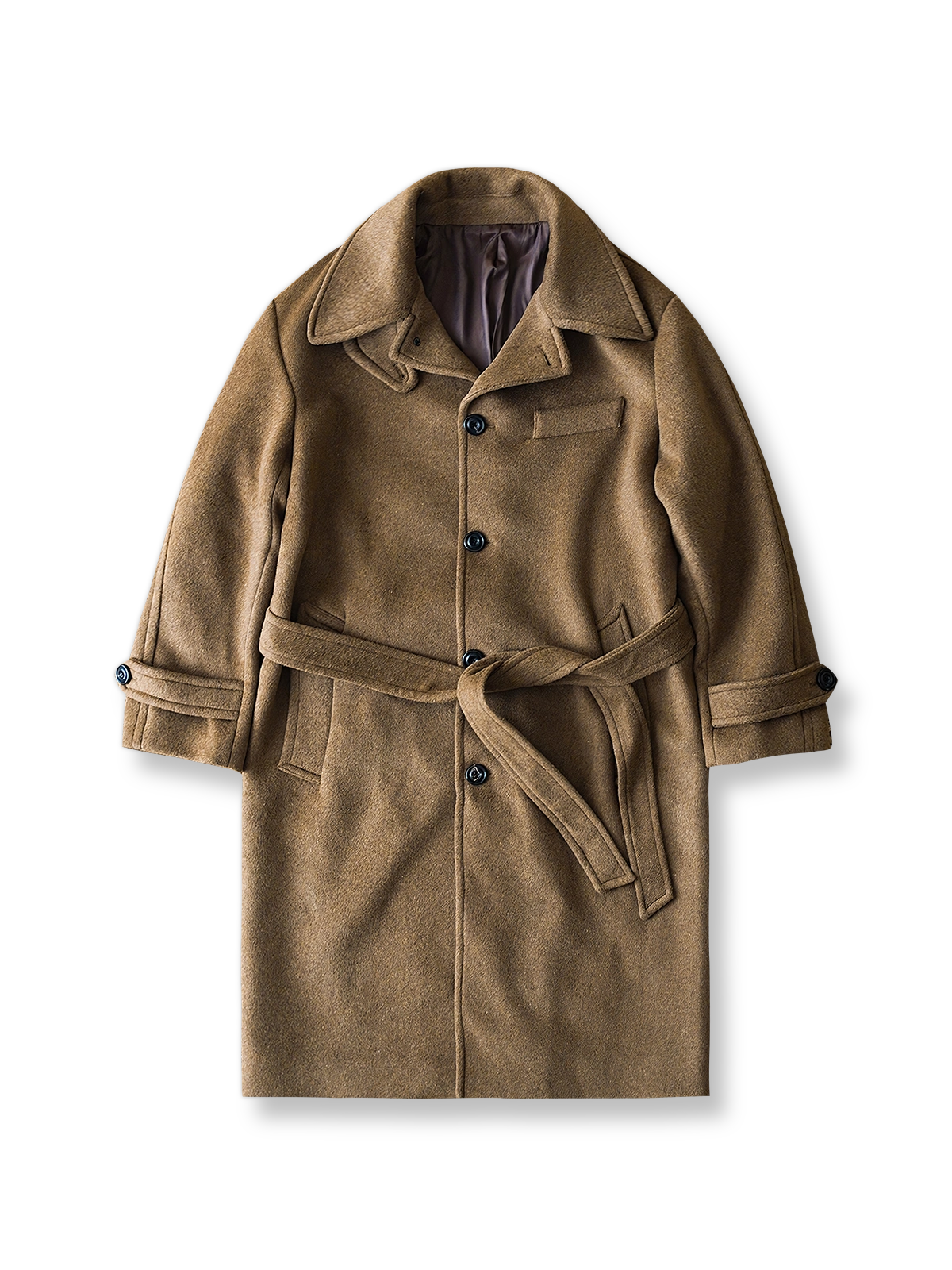 製品画像: ヘリンボーンパターンのバルマカーンウールコート画像