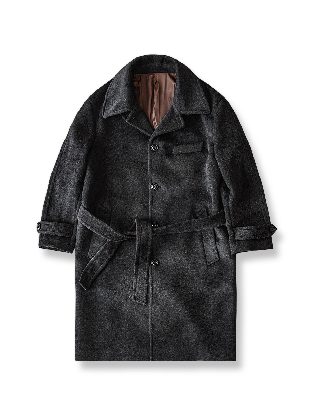 ヘリンボーンウール生地のバルマカーンコート