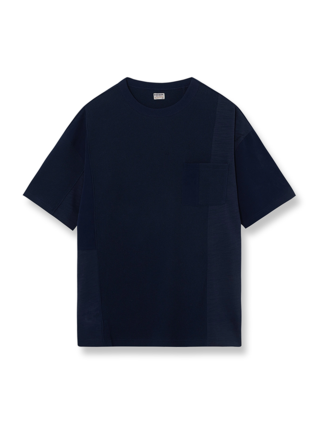 竹節コットンポケット付きTシャツ。