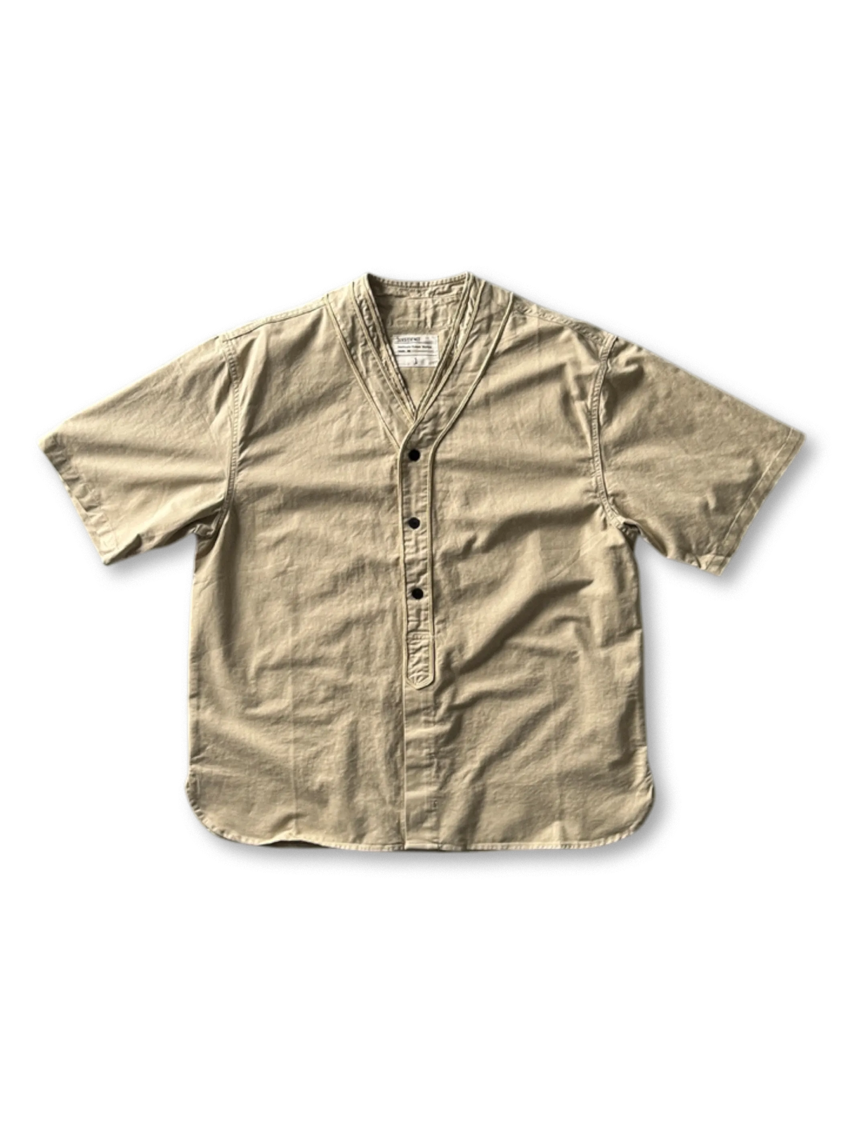 1930年代ベースボールユニフォームとWW2工場労働者シャツを融合したビンテージスタイルのショートスリーブワークシャツ