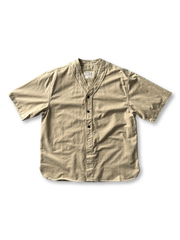 1930年代ベースボールユニフォームとWW2工場労働者シャツを融合したビンテージスタイルのショートスリーブワークシャツ