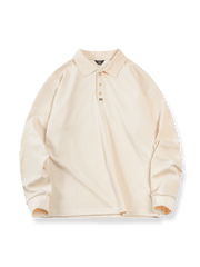 3色展開 ベーシック長袖ポロシャツ