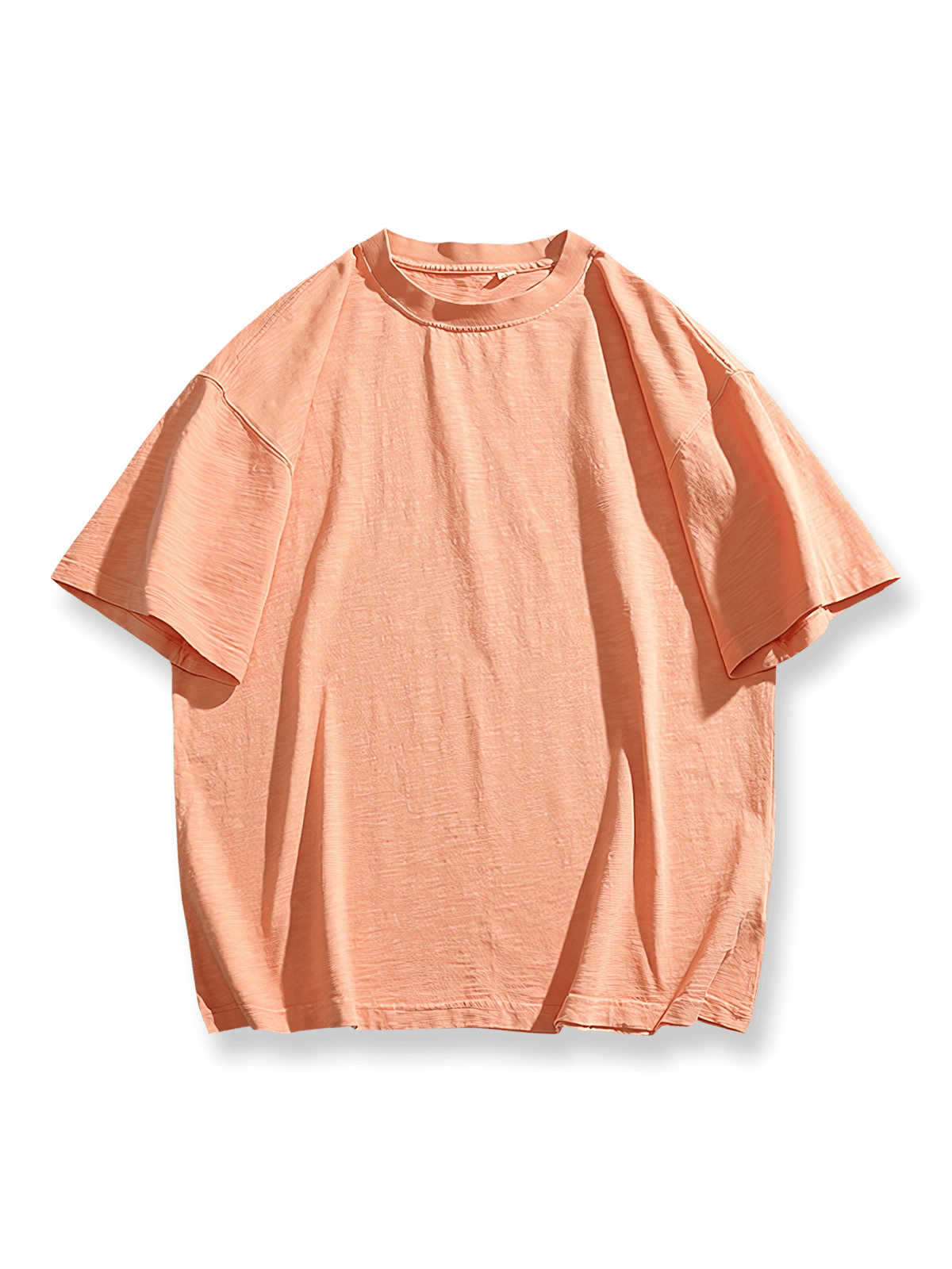 8色展開のベーシックラウンドネック半袖コットンTシャツ。