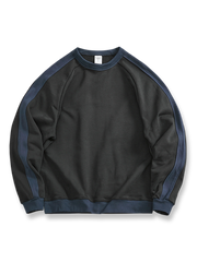 バイカラー切り替えが映えるヘビーウェイトクルーネックスウェット