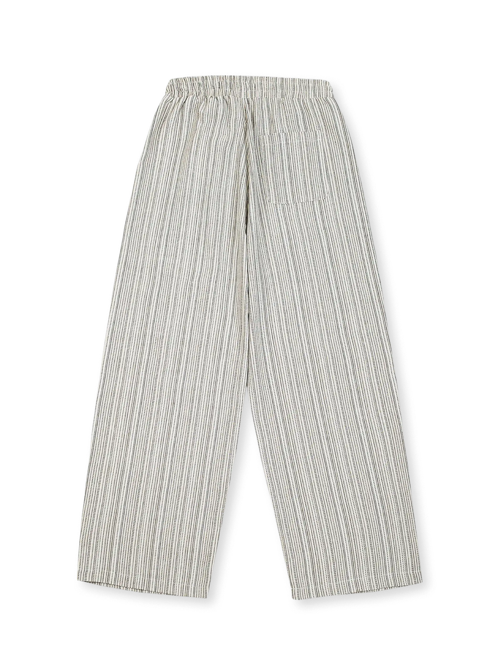 バイカラーストライプリラックスパンツ正面画像