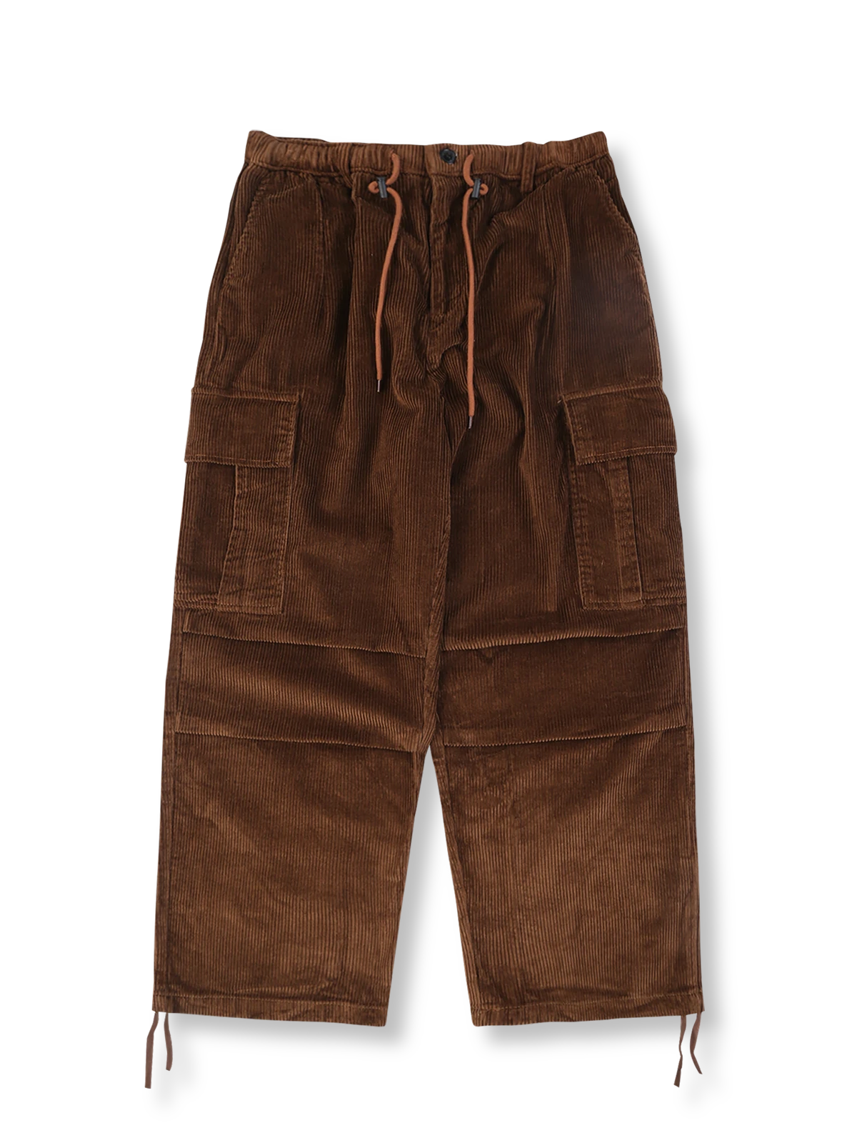 ビッグポケット付きの厚手コーデュロイカーゴパンツ