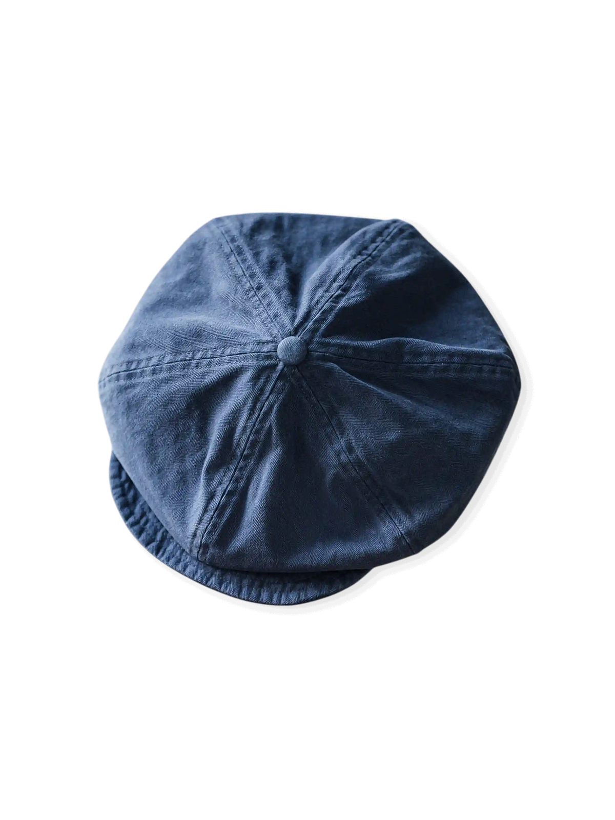 19世紀末着想の250gヘリンボーン生地使用ビッグサイズニュースボーイキャップ。六枚はぎパネル設計。