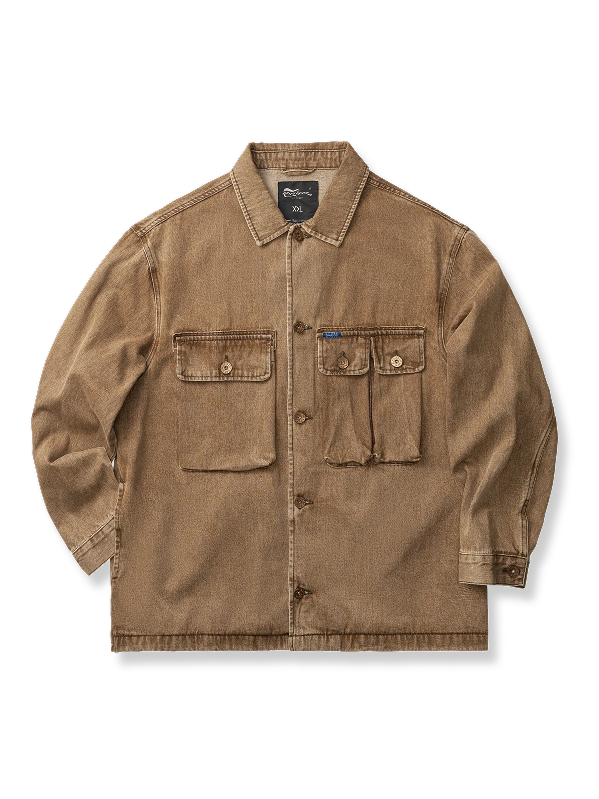 バイオ＆サンド ウォッシュ加工 デニム ジャケット