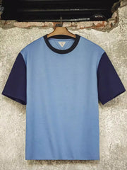 ブルースカラーブロックエアレイヤーTシャツ