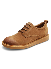 通気性良好な豚革と柔軟ゴムソール使用、男らしい無骨なレトロデザインのブリティッシュワークブーツ