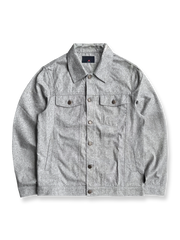 起毛素材のフラップポケット付きワークジャケット