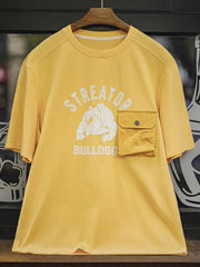 フロックブルドッグポケットTシャツ