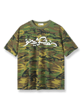 カモフラージュスローガン半袖Tシャツ正面図