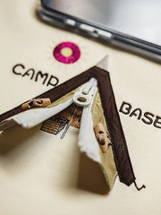 CAMP BASE ジップアップテント刺繍Tシャツ