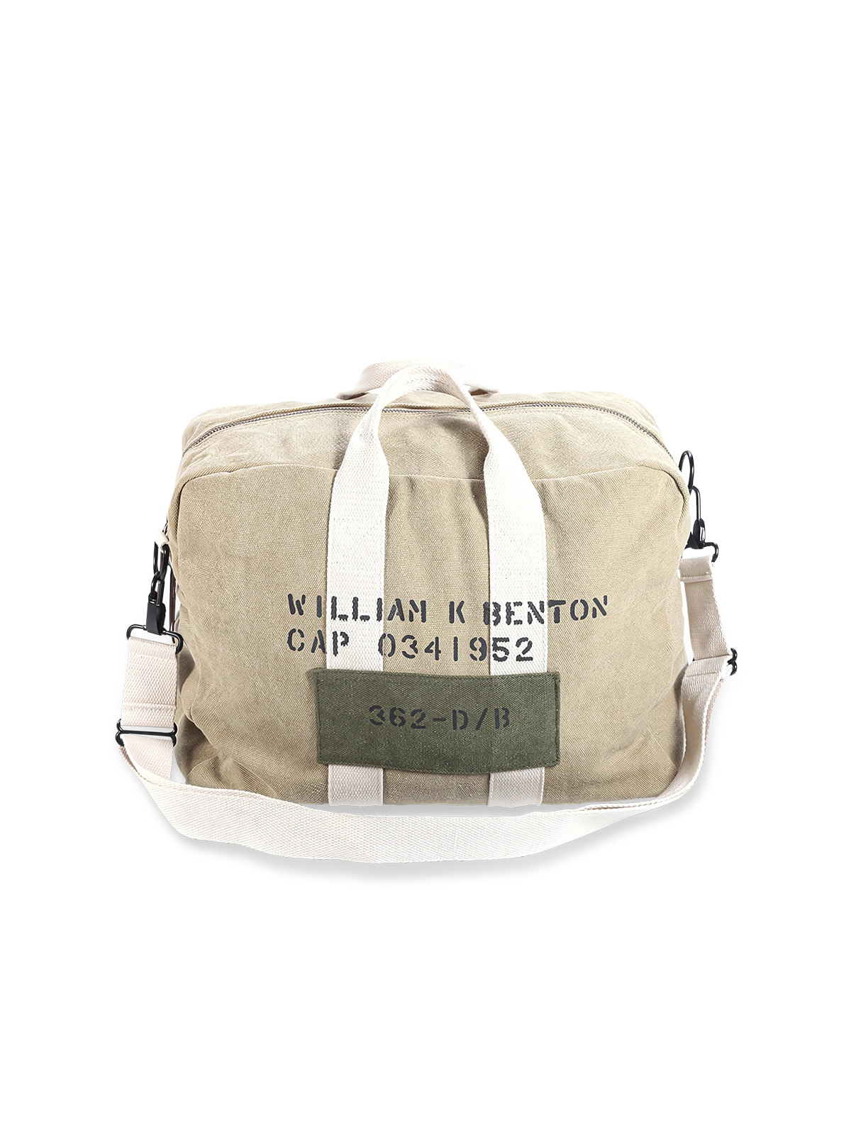 2つのサイズ展開カーキキャンバスバイク斜め掛けバッグの製品イメージ