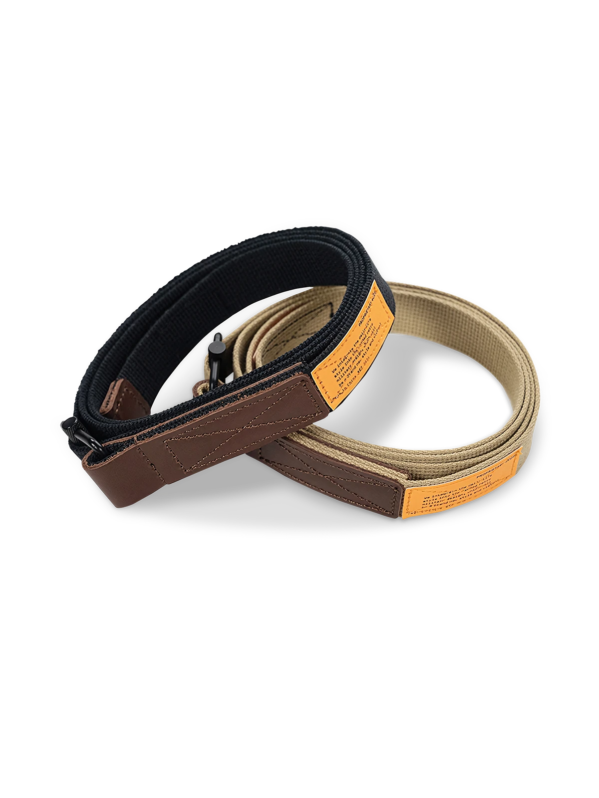  電気メッキ加工と上質牛革が特徴のレトロなキャンバスカップルベルト