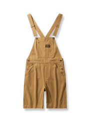 取り外し可能なキャンバスサスペンダーとアルミバックルが特徴のビーズキャンバスショートパンツ。