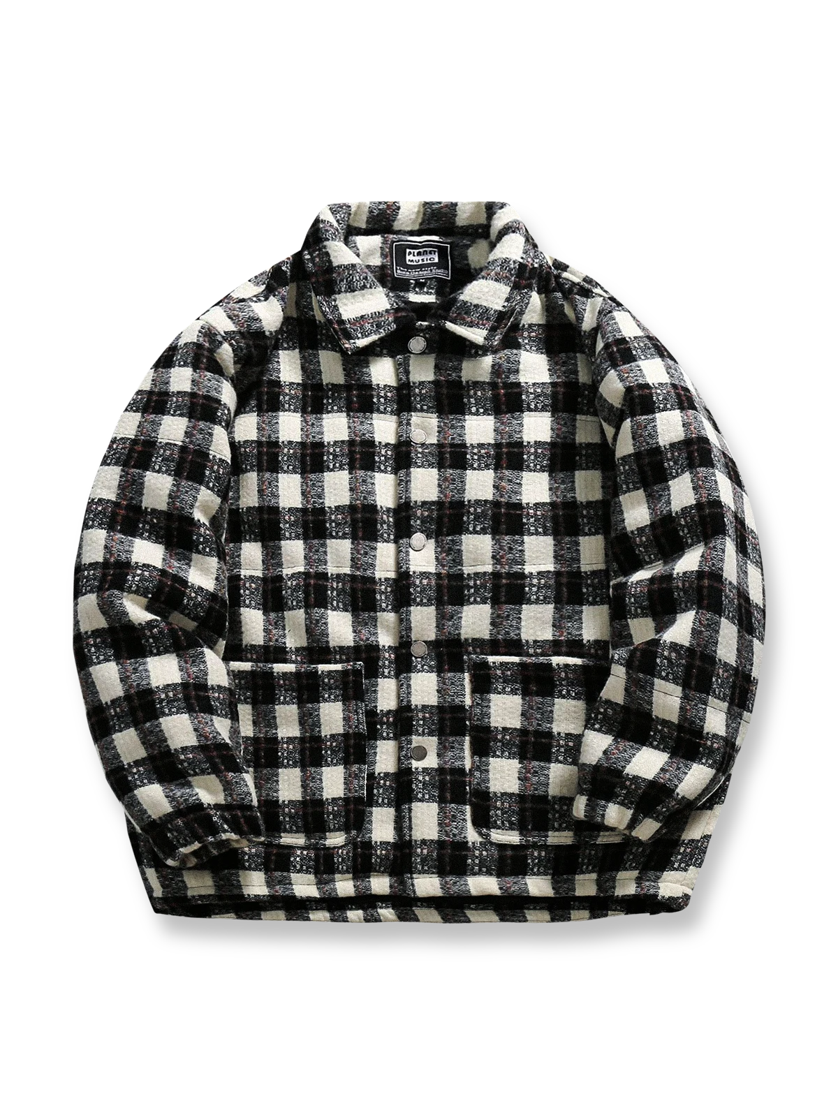 チェック柄中綿ジャケット・ヴィンテージ感と保温性を兼ね備えた冬の定番アイテム