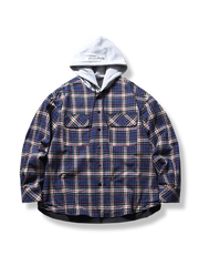 チェック柄フード付きジャケット