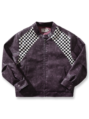 checker_flag_vintage_pu_leathe