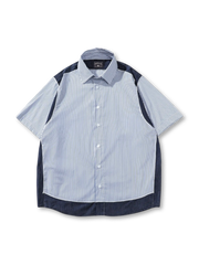 パネル切り替えとストライプが映えるシティボーイシャツ