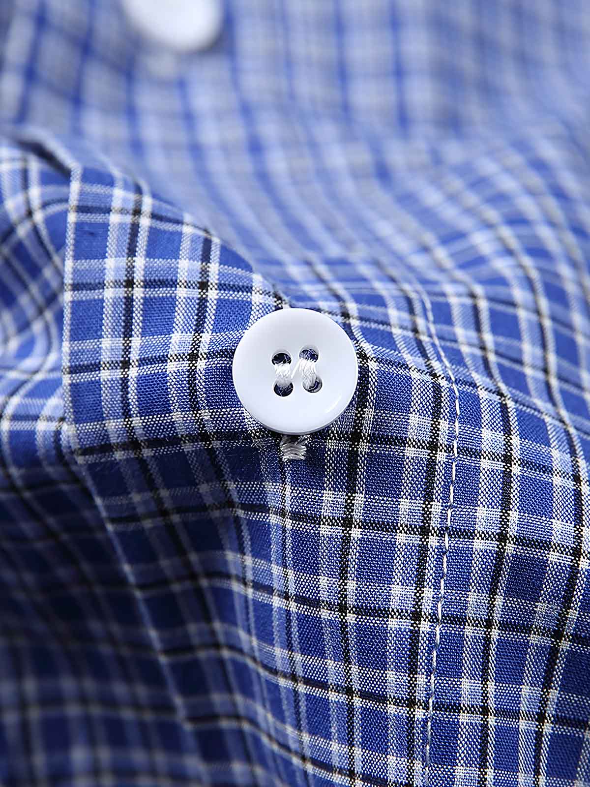 製品画像: Cityboyスタイルのマイクロチェック柄長袖シャツの全体像
詳細画像: マイクロチェック柄とボタンディテール