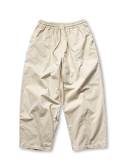 80年代風ウォッシュド起毛素材のゆったりストレートワークパンツ、大容量パッチポケット付き