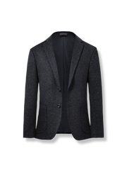  深紺のストレッチ素材を用いたビジネスカジュアルスーツジャケット