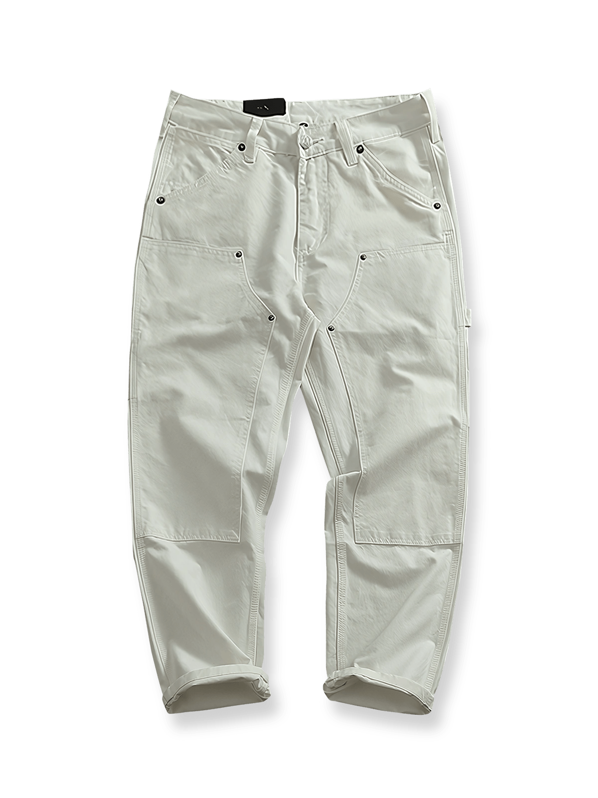 ヴィンテージスタイルとパッチワークが特徴の木こり風ワークパンツ