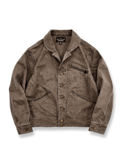 ショールカラーが映えるヴィンテージ感たっぷりのコットンジャケット